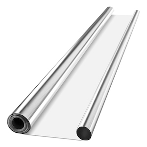 Mylar Reflective Film on White 2mil 4ft x 100ft