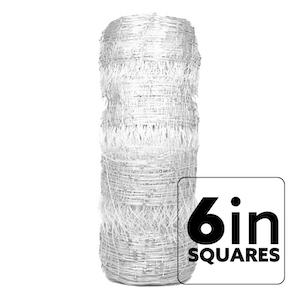 VineLine Durable Plastic Trellis Netting White Roll 5ft x 100ft w/ 6in Squares