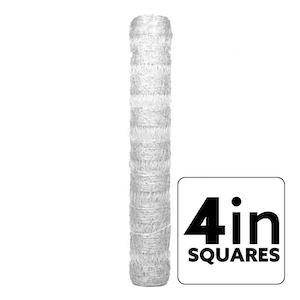 VineLine Durable Plastic Trellis Netting White Roll 8ft x 1000ft w/ 4in Squares
