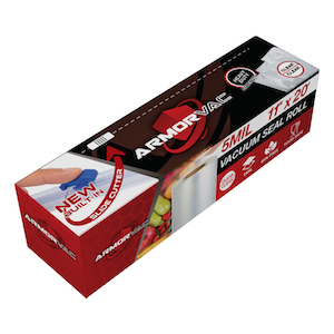 ArmorVac 11" x 20' 5mil Vacuum Seal Bags All Clear w/ Slide Cutter