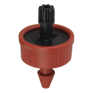 GROW1 Pressure Compensating Junior Dripper w/ LCNL 1.0GPH Black/Red (250pcs/Pack)