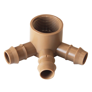 GROW1 3/4" Female 3 Way Splitter 17mm (25pcs/Pack)