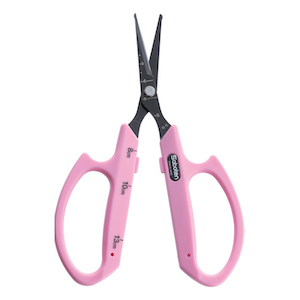 Saboten Fluorine Coated Round Tip Straight Blade Trimming Scissors Pink (PT-3)