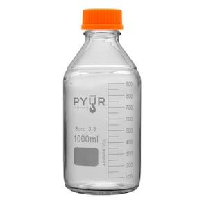 Pyur Scientific Glass Reagent Media Storage Bottle 1000ml