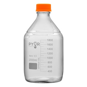 Pyur Scientific Glass Reagent Media Storage Bottle 2000ml