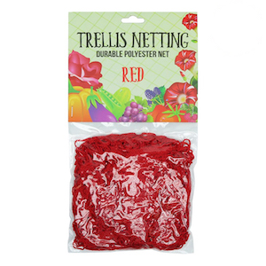 5'x30' Trellis Netting Red 6" Squares