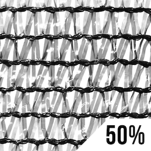 GROW1 Greenhouse Shade Cloth Black 50% Light Dep 20ft x 48ft