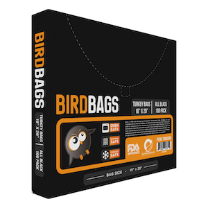 Bird Bags 3 Gallon Turkey Bags All Black 18" x 20" (100 Pack)
