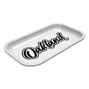Med Dope Trays x Oakland – White Background Black Logo             