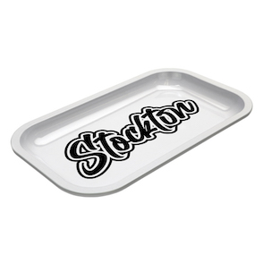 Med Dope Trays x Stockton – White background Black Logo            